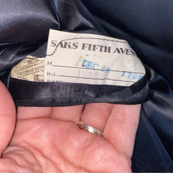 Saks Fifth Avenue Vtg Men’s Gray Wool Trench Coat 46R Long Line Gentleman’s - Picture 6 of 12